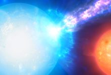 Una nana bianca produce una micronova dopo aver rubato gas alla sua compagna gigante rossa